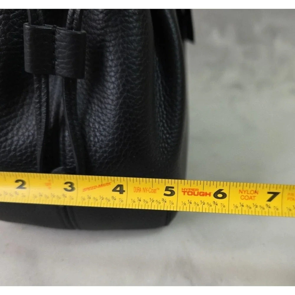 KATE SPADE DUMPLING SMALL SATCHEL SHOULDER CROSSBODY BAG TOTE BLACK LEATHER GOLD - Picture 13 of 14